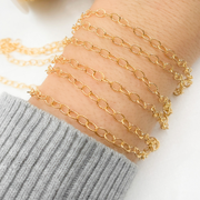 2207LGF. 14k Gold Filled Hammered Cable Chain